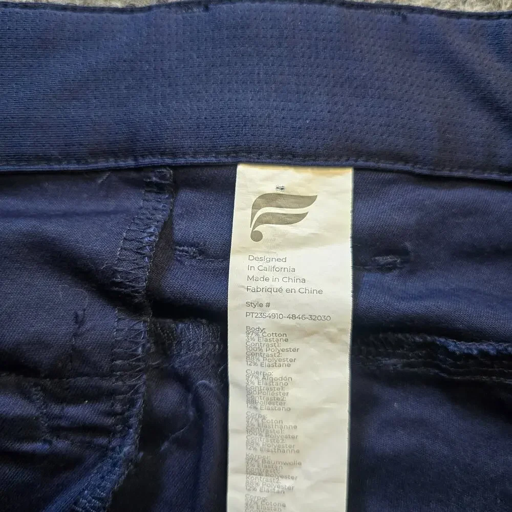 Fabletics Pants Mens Size 32x30 Blue Nylon Performance Commuter Classic Career